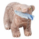 Bear soap stone with fish