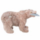 Bear soap stone with fish