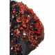 vanadinite on barite and goethite