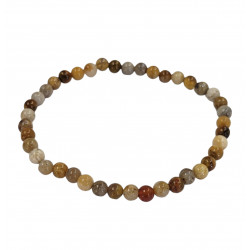 petoskey stone fossil coral Bracelet 4mm