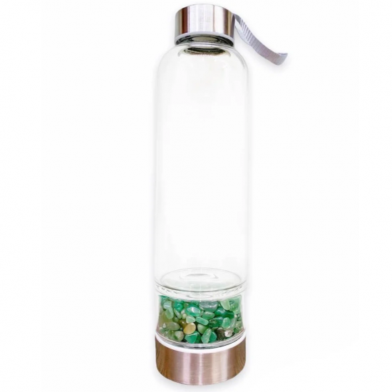 water bottle green aventurine