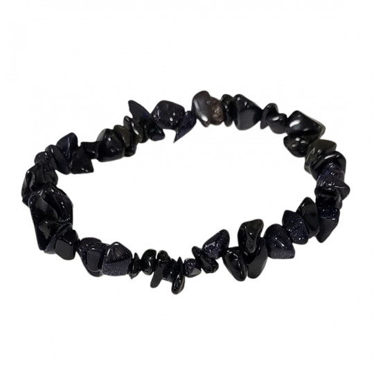 Blue Goldstone Chips Bracelet