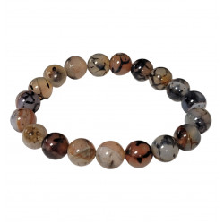 Orange Snake Agate Bracelet 10mm 
