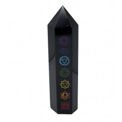 obelisk obsidian 7 chakras