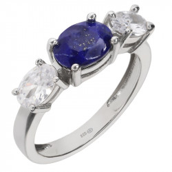 Bague 38-25 lapis lazuli argent