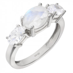 Ring 38-25 Moonstone Sterling Silver
