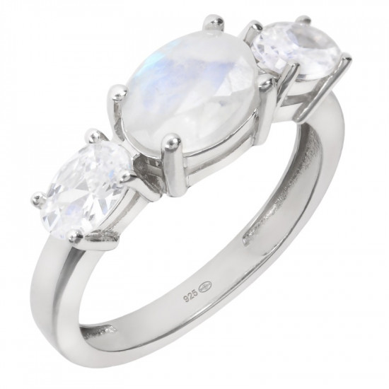 Ring 38-25 Moonstone Sterling Silver Ring 38-25 Moonstone Sterling Silver