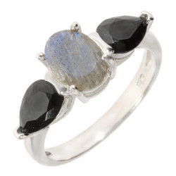 Ring 38-26 Labradorite Sterling Silver