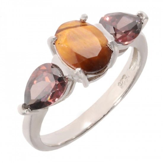 Ring 38-26 Tiger's Eye Sterling Silver Ring 38-26 Tiger's Eye Sterling Silver