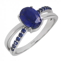 Bague 38-27 lapis lazuli argent