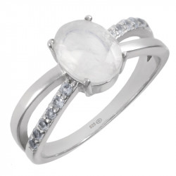 Ring 38-27 Moonstone Sterling Silver