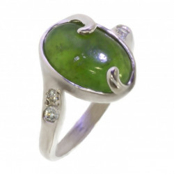 Bague 42-28 jade argent