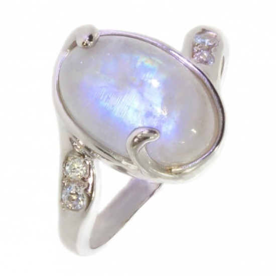 Ring 42-28 Moonstone Sterling Silver Ring 42-28 Moonstone Sterling Silver