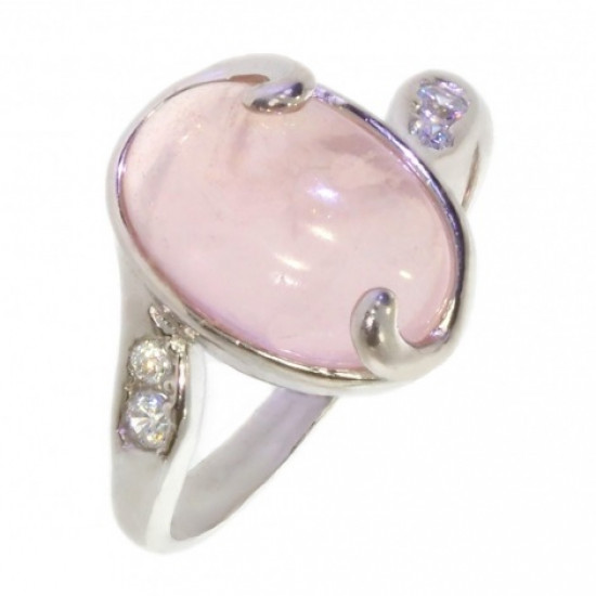 Ring 42-28 Rose Quartz Sterling Silver Ring 42-28 Rose Quartz Sterling Silver