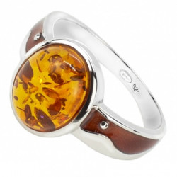 Ring 42-30 amber Sterling Silver
