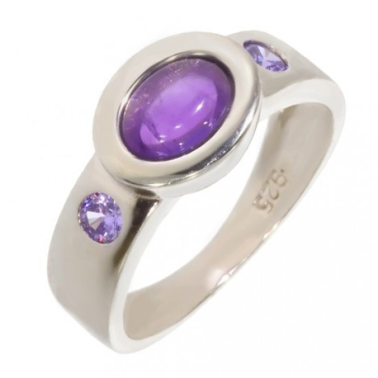 Ring 42-31 Amethyst Sterling Silver Ring 42-31 Amethyst Sterling Silver