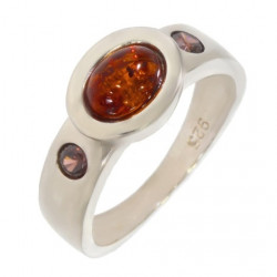 Ring 42-31 amber Sterling Silver