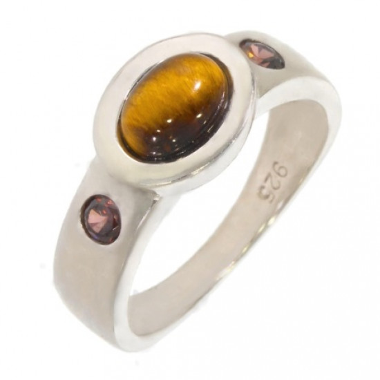Ring 42-31 Tiger's Eye Sterling Silver Ring 42-31 Tiger's Eye Sterling Silver