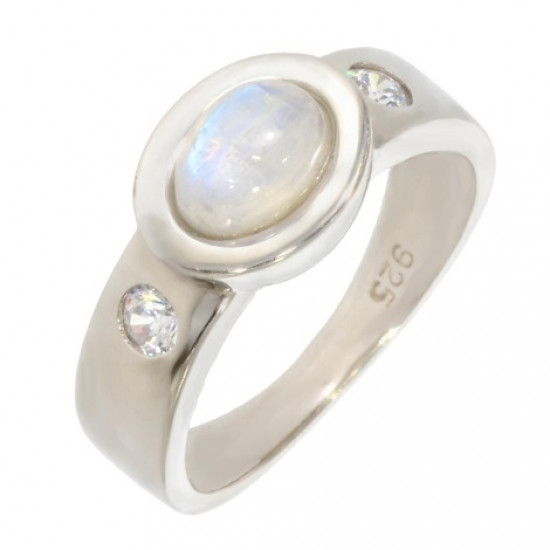 Ring 42-31 Moonstone Sterling Silver Ring 42-31 Moonstone Sterling Silver