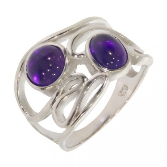 Ring 46-13 Amethyst Sterling Silver Ring 46-13 Amethyst Sterling Silver