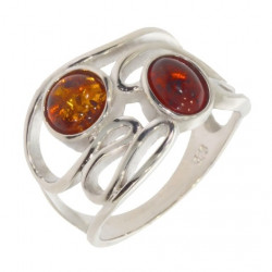 Ring 46-13 amber Sterling Silver