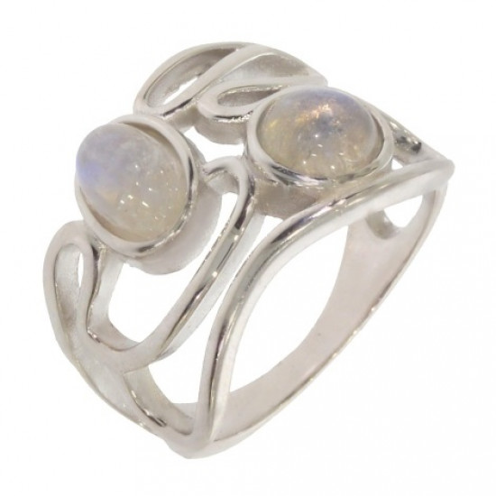 Ring 46-13 Moonstone Sterling Silver Ring 46-13 Moonstone Sterling Silver