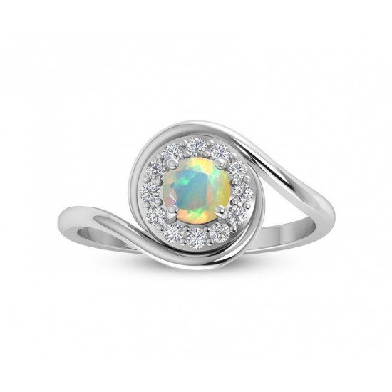 Ring Ethiopian Opal Sterling Silver Ring Ethiopian Opal Sterling Silver