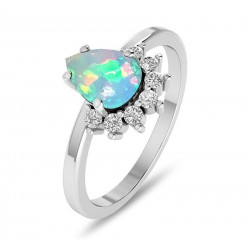 Bague opal d'ethiopie argent
