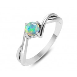 Bague opal d'ethiopie argent