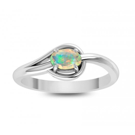Ring Ethiopian Opal Sterling Silver Ring Ethiopian Opal Sterling Silver