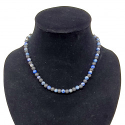 Lapis lazuli - lava rock necklace