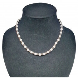 rose quartz - hematite necklace
