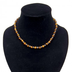 Tiger eye - hematite necklace