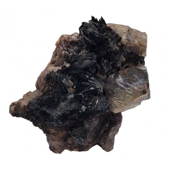 Fluorite - Goethite - Onegite - smokyquartz