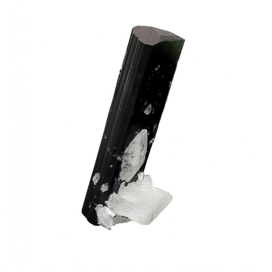 green cap tourmaline on albite