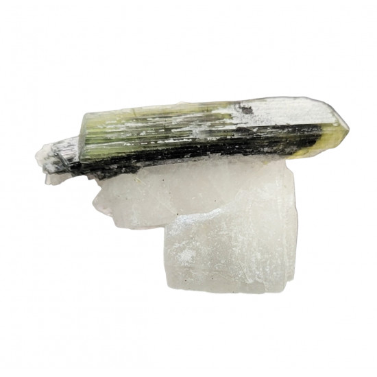 green cap tourmaline on albite