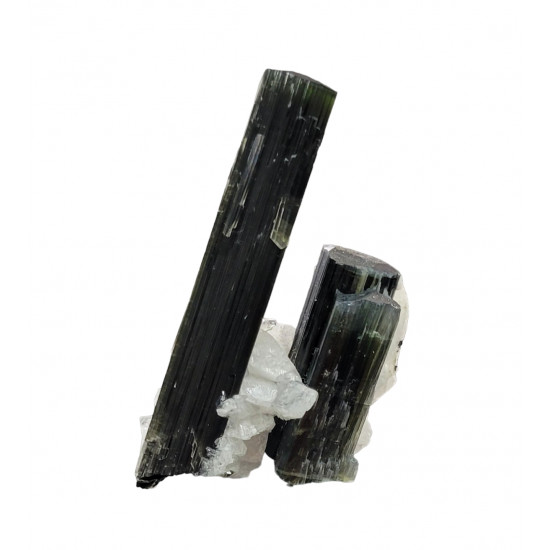 green cap tourmaline on albite