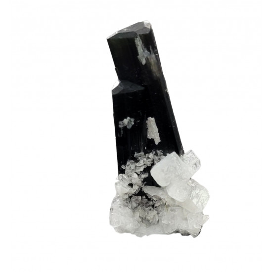 green cap tourmaline on albite