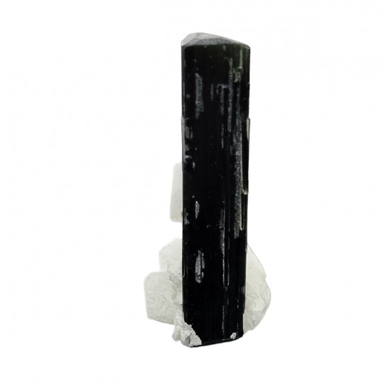 green cap tourmaline on albite