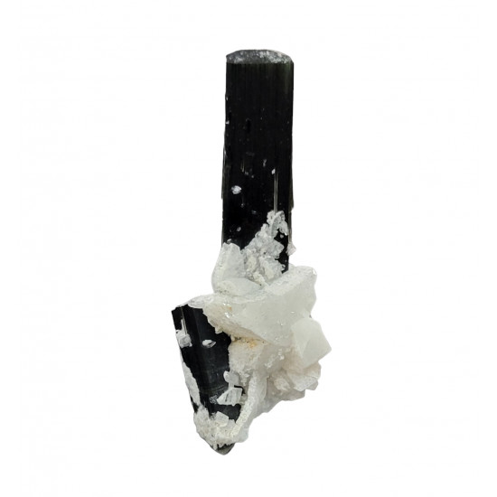 green cap tourmaline on albite
