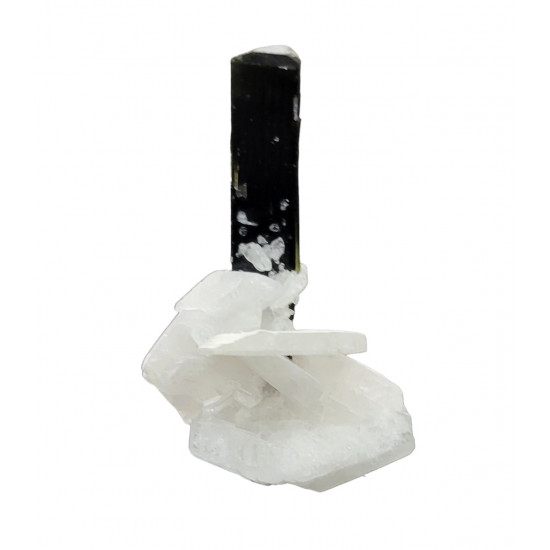 green cap tourmaline on albite
