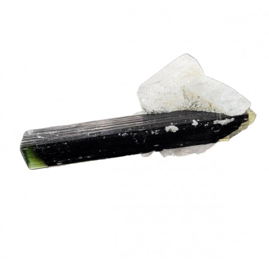 green cap tourmaline on albite