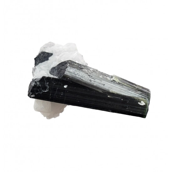 green cap tourmaline on albite