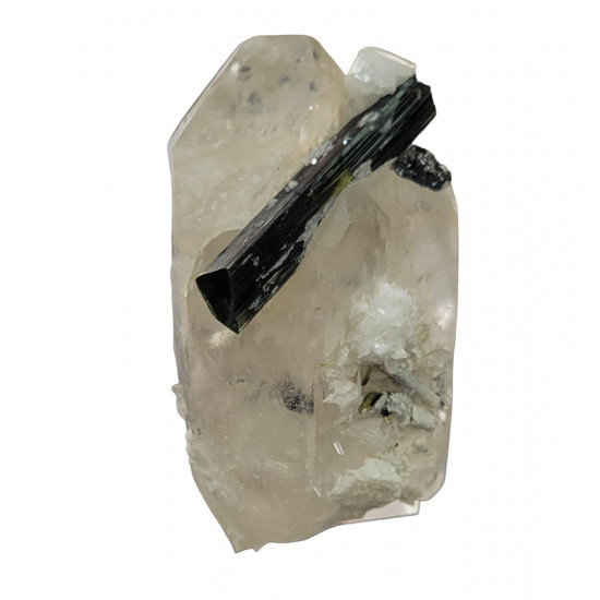 green cap tourmaline on albite