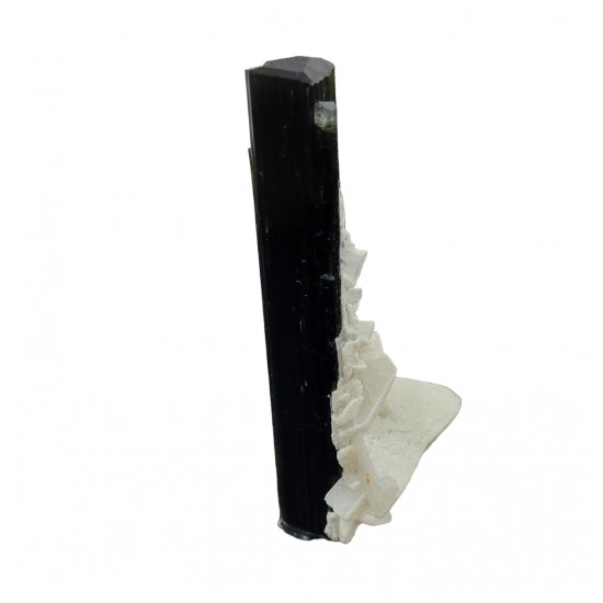green cap tourmaline on albite