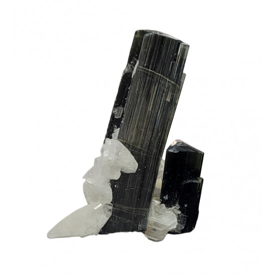 green cap tourmaline on albite