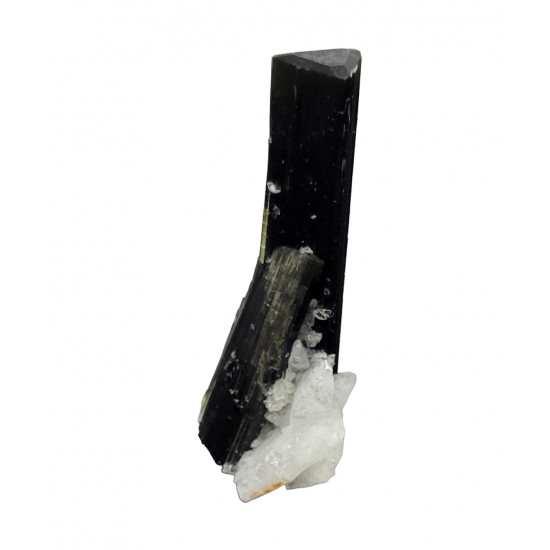 green cap tourmaline on albite