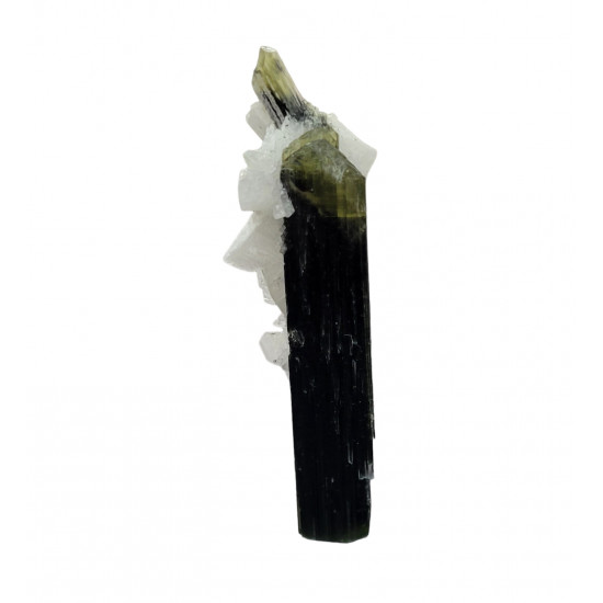 green cap tourmaline on albite