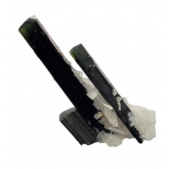 green cap tourmaline on albite