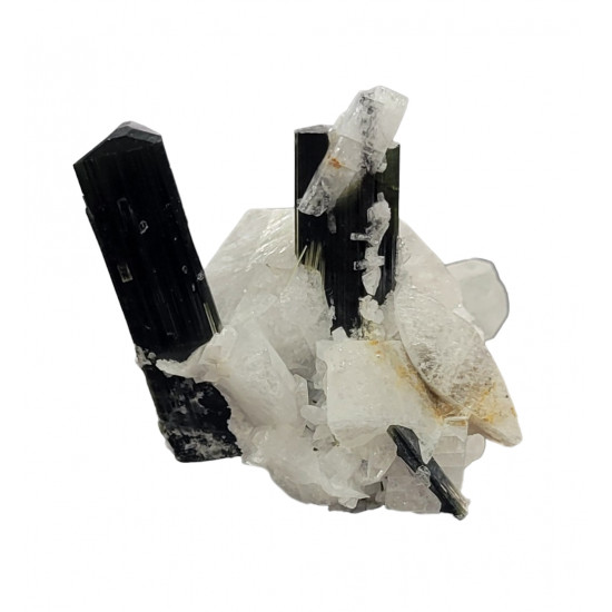 green cap tourmaline on albite